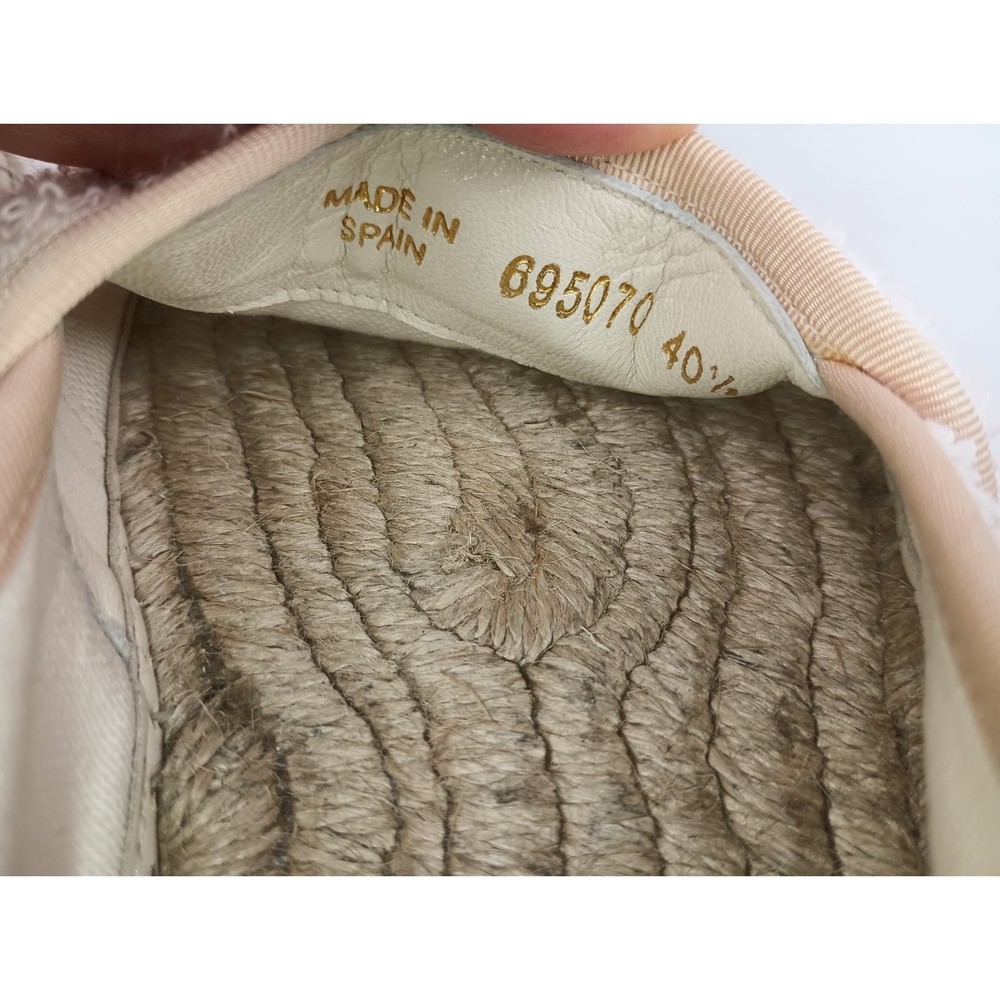 Gucci Women's Ivory White Pilar Espadrille Flats Shoes Size 40.5 - Picture 6 of 7